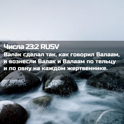 Picture 02 - Числа 23:2 RUSV - Валак сделал так, как - Bible Verse Picture