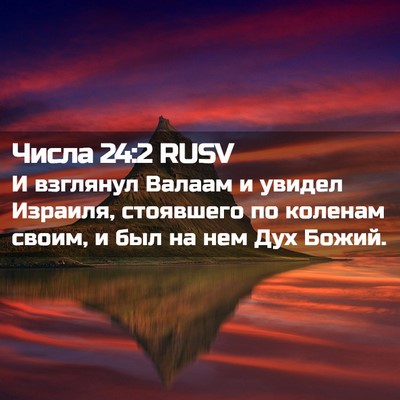 Picture 02 - Числа 24:2 RUSV - И взглянул Валаам и увидел - Bible Verse Picture