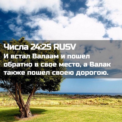 Picture 02 - Числа 24:25 RUSV - И встал Валаам и пошел - Bible Verse Picture