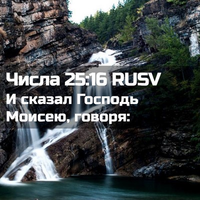 Picture 02 - Числа 25:16 RUSV - И сказал Господь Моисею, - Bible Verse Picture