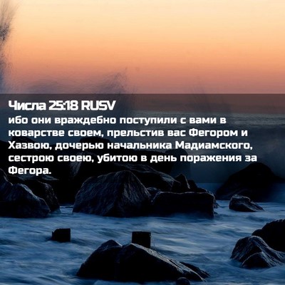 Picture 02 - Числа 25:18 RUSV - ибо они враждебно - Bible Verse Picture