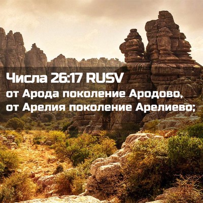 Picture 02 - Числа 26:17 RUSV - от Арода поколение - Bible Verse Picture
