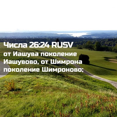 Picture 02 - Числа 26:24 RUSV - от Иашува поколение - Bible Verse Picture