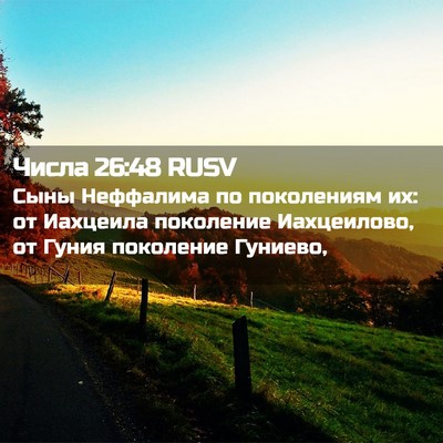 Picture 02 - Числа 26:48 RUSV - Сыны Неффалима по - Bible Verse Picture