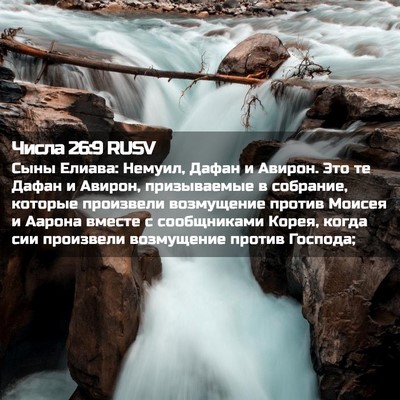 Picture 02 - Числа 26:9 RUSV - Сыны Елиава: Немуил, Дафан - Bible Verse Picture