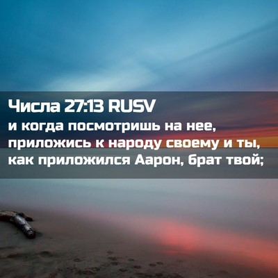 Picture 02 - Числа 27:13 RUSV - и когда посмотришь на нее, - Bible Verse Picture
