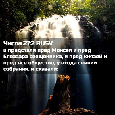 Picture 02 - Числа 27:2 RUSV - и предстали пред Моисея и - Bible Verse Picture