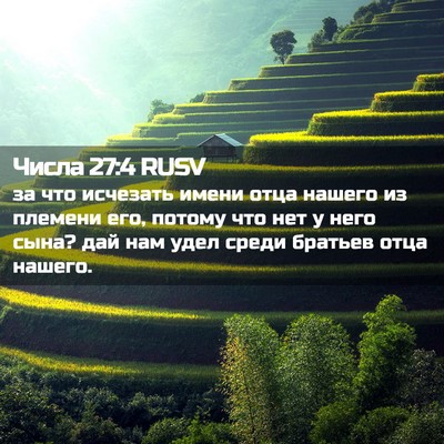 Picture 02 - Числа 27:4 RUSV - за что исчезать имени отца - Bible Verse Picture