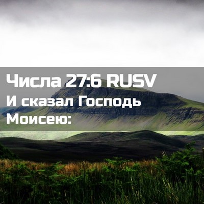 Picture 02 - Числа 27:6 RUSV - И сказал Господь - Bible Verse Picture