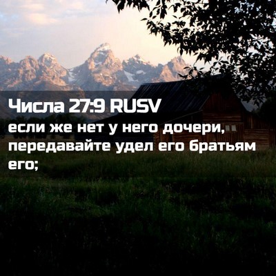 Picture 02 - Числа 27:9 RUSV - если же нет у него дочери, - Bible Verse Picture