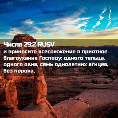 Picture 02 - Числа 29:2 RUSV - и приносите всесожжение в - Bible Verse Picture