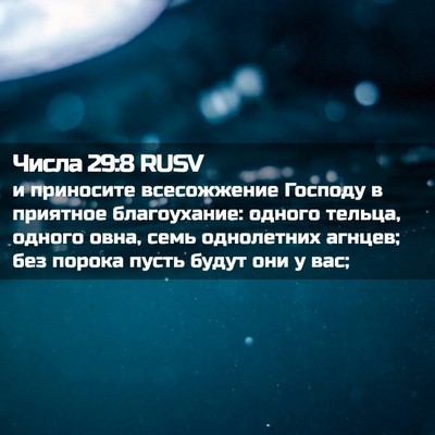 Picture 02 - Числа 29:8 RUSV - и приносите всесожжение - Bible Verse Picture