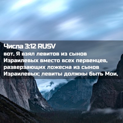 Picture 02 - Числа 3:12 RUSV - вот, Я взял левитов из - Bible Verse Picture