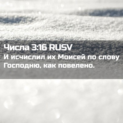 Picture 02 - Числа 3:16 RUSV - И исчислил их Моисей по - Bible Verse Picture
