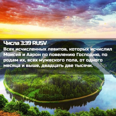 Picture 02 - Числа 3:39 RUSV - Всех исчисленных левитов, - Bible Verse Picture