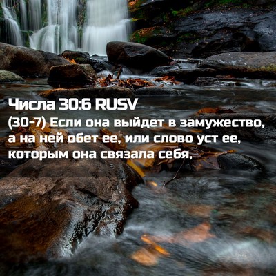 Picture 02 - Числа 30:6 RUSV - (30-7) Если она выйдет в - Bible Verse Picture