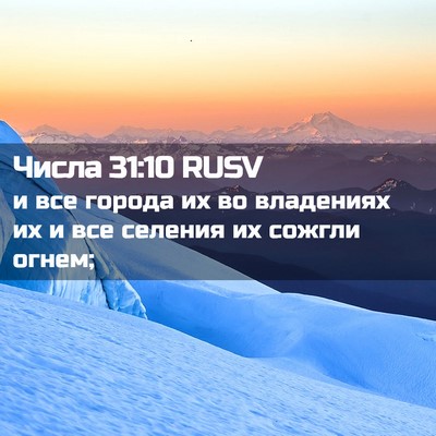 Picture 02 - Числа 31:10 RUSV - и все города их во - Bible Verse Picture