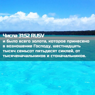 Picture 02 - Числа 31:52 RUSV - и было всего золота, - Bible Verse Picture