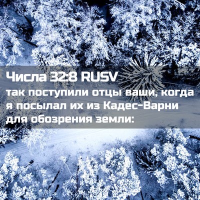 Picture 02 - Числа 32:8 RUSV - так поступили отцы ваши, - Bible Verse Picture