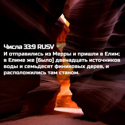 Picture 02 - Числа 33:9 RUSV - И отправились из Мерры и - Bible Verse Picture