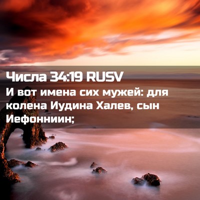 Picture 02 - Числа 34:19 RUSV - И вот имена сих мужей: для - Bible Verse Picture