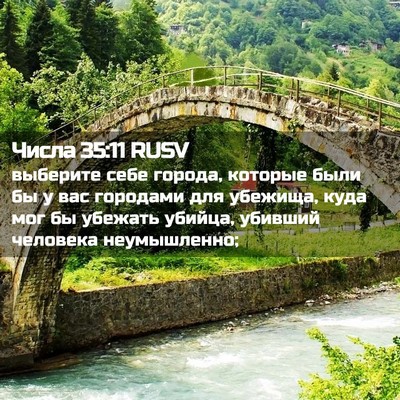 Picture 02 - Числа 35:11 RUSV - выберите себе города, - Bible Verse Picture