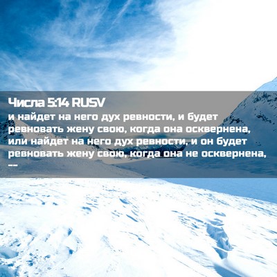 Picture 02 - Числа 5:14 RUSV - и найдет на него дух - Bible Verse Picture