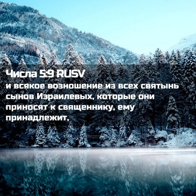 Picture 02 - Числа 5:9 RUSV - и всякое возношение из - Bible Verse Picture