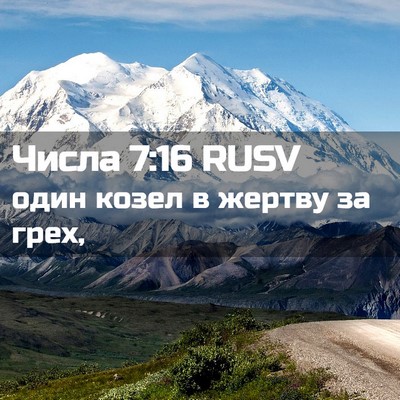 Picture 02 - Числа 7:16 RUSV - один козел в жертву за - Bible Verse Picture
