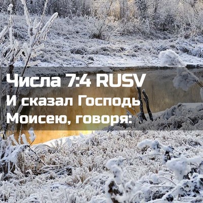 Picture 02 - Числа 7:4 RUSV - И сказал Господь Моисею, - Bible Verse Picture