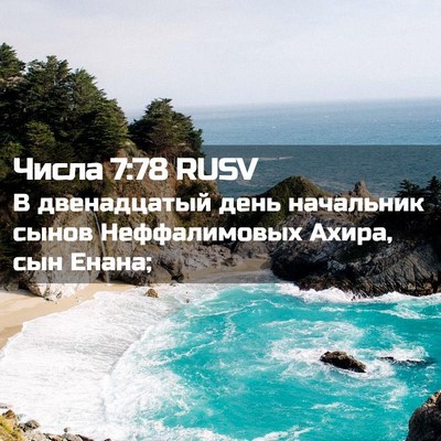 Picture 02 - Числа 7:78 RUSV - В двенадцатый день - Bible Verse Picture