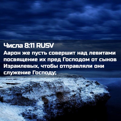 Picture 02 - Числа 8:11 RUSV - Аарон же пусть совершит - Bible Verse Picture