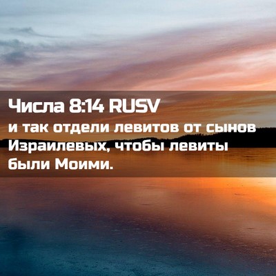 Picture 02 - Числа 8:14 RUSV - и так отдели левитов от - Bible Verse Picture