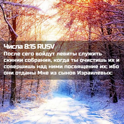 Picture 02 - Числа 8:15 RUSV - После сего войдут левиты - Bible Verse Picture