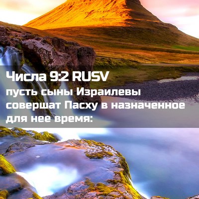 Picture 02 - Числа 9:2 RUSV - пусть сыны Израилевы - Bible Verse Picture