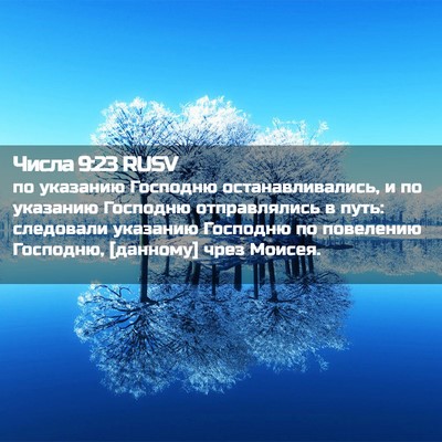 Picture 02 - Числа 9:23 RUSV - по указанию Господню - Bible Verse Picture