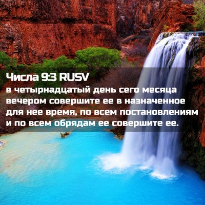 Picture 02 - Числа 9:3 RUSV - в четырнадцатый день сего - Bible Verse Picture