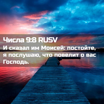 Picture 02 - Числа 9:8 RUSV - И сказал им Моисей: - Bible Verse Picture