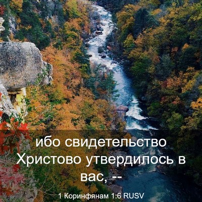 Picture 03 - 1 Коринфянам 1:6 RUSV - ибо свидетельство - Bible Verse Picture