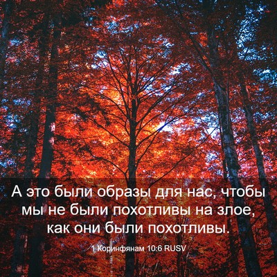 Picture 03 - 1 Коринфянам 10:6 RUSV - А это были образы для нас, - Bible Verse Picture