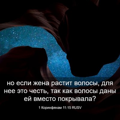 Picture 03 - 1 Коринфянам 11:15 RUSV - но если жена растит волосы, - Bible Verse Picture