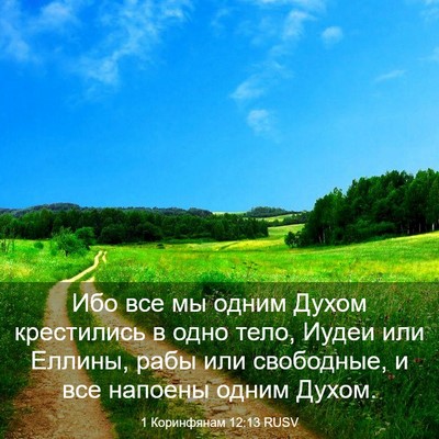Picture 03 - 1 Коринфянам 12:13 RUSV - Ибо все мы одним Духом - Bible Verse Picture