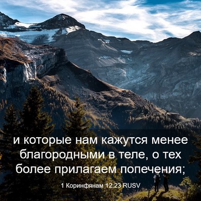 Picture 03 - 1 Коринфянам 12:23 RUSV - и которые нам кажутся - Bible Verse Picture