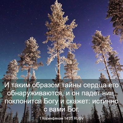 Picture 03 - 1 Коринфянам 14:25 RUSV - И таким образом тайны - Bible Verse Picture