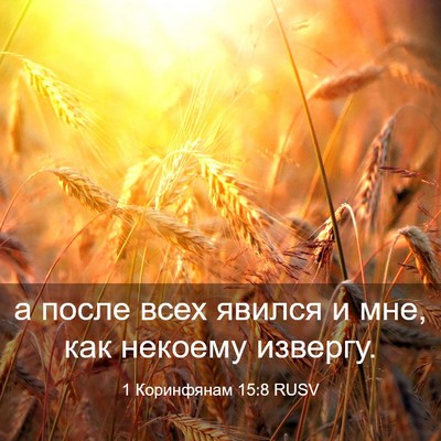 Picture 03 - 1 Коринфянам 15:8 RUSV - а после всех явился и мне, - Bible Verse Picture