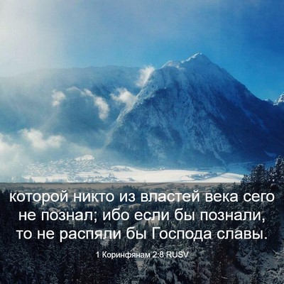 Picture 03 - 1 Коринфянам 2:8 RUSV - которой никто из властей - Bible Verse Picture