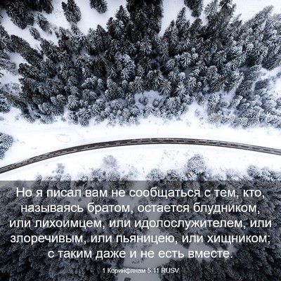 Picture 03 - 1 Коринфянам 5:11 RUSV - Но я писал вам не - Bible Verse Picture