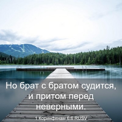 Picture 03 - 1 Коринфянам 6:6 RUSV - Но брат с братом судится, и - Bible Verse Picture