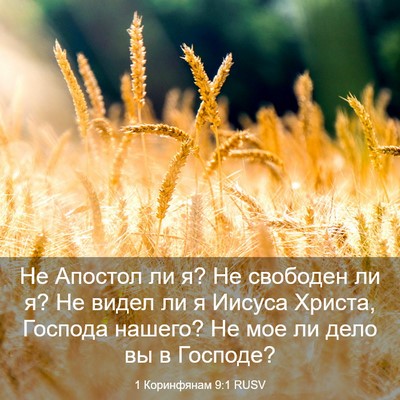 Picture 03 - 1 Коринфянам 9:1 RUSV - Не Апостол ли я? Не - Bible Verse Picture