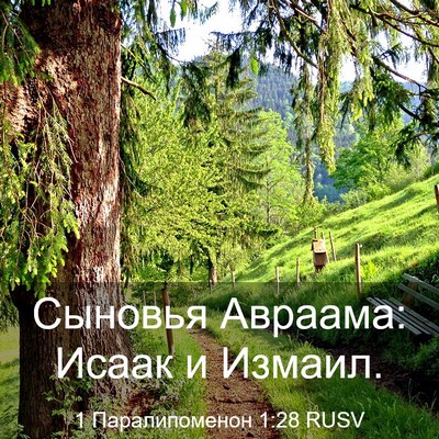 Picture 03 - 1 Паралипоменон 1:28 RUSV - Сыновья Авраама: Исаак и - Bible Verse Picture